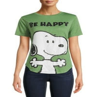 Snoopy Mutlu Ol Kadın Tişörtü