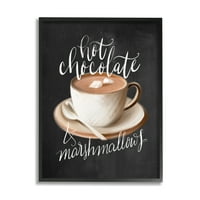 Stupell Sanayi Sıcak Çikolata Rahat Kış Içecek Kaligrafi Cafe Işareti Çerçeveli Duvar Sanatı, 20, Tasarım Ev Fenway