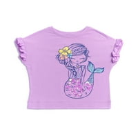 Çocuklar gelen Garanimals Kızlar 4-Mermaid Fırfır Kollu T-Shirt