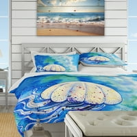 Designart 'Large Jellyfish Watercolor' Deniz ve Kıyı Nevresim Takımı