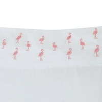 Montego Bay Flamingo 4'lü İşlemeli Çarşaf takımı Kral