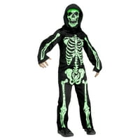 Eğlenceli Dünya İskelet Phantom Yeşil Cadılar Bayramı Korkunç Kostüm, Büyük Erkek Erkek Çocuk