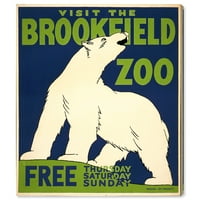 Wynwood Stüdyo Hayvanlar Duvar sanatı Tuval Baskılar 'Brookefield Hayvanat Bahçesi Kutup Ayısı' Hayvanat Bahçesi