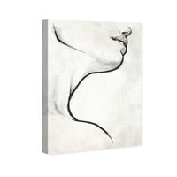 Wynwood Stüdyo Insanlar ve Portreler duvar sanatı Tuval Baskılar 'Beyaz Kontur' Ev Dekorasyonu, 16 24
