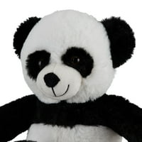 Tatil Zamanı 8 Peluş Panda Doldurulmuş Hayvan Oyuncak, Siyah ve Beyaz