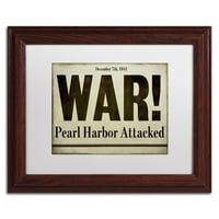 Marka Güzel Sanatlar Pearl Harbor Tuval Sanat Renk Fırın Beyaz Mat, Ahşap Çerçeve