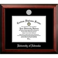 Nebraska Üniversitesi 11w 8.5h Gümüş Kabartmalı Diploma Çerçevesi