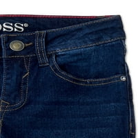 Vigoss Kızlar 24 Ayak Bileği Rulo Manşet Skinny Jeans Ücretsiz Scrunchies, Boyutları 7-14