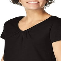 Hanes Kadın Büzgülü V Yaka Tişört