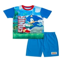 Sonic Hedgehog Erkek Çocuk Kısa Kollu Pijama Takımı, 2'li, 4-12 Beden