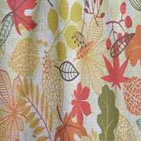 Designart 'Desenli Stilize Sonbahar Yaprakları' Modern ve Çağdaş Perde Paneli