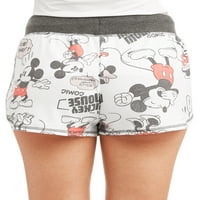 Disney Kadın ve Kadın Artı Mickey Mouse Pijama Boxer Kısa
