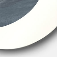 Designart 'Yaprak III ile Soyut Geometrik Ay ve Güneş' Modern Daire Metal Duvar Sanatı - 23'lü Disk
