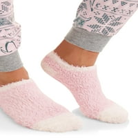 Gizli Hazineler Kadın ve Kadın Artı Bulanık Çoraplı 3 Parçalı Hediye Edilebilir Pijama Takımı