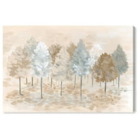 Wynwood Stüdyo Doğa ve Manzara duvar sanatı tuval Baskılar 'Woodland Pines' Orman Manzaraları-Beyaz, Gri