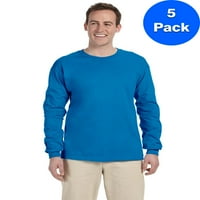 Erkekler 6. oz. Ultra Pamuklu Uzun Kollu Tişört Paketi