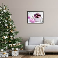 Parıldayan pembe Noel Süsleri Tatil Fotoğraf Siyah Çerçeveli sanat Baskı duvar sanatı