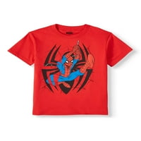 Marvel Örümcek Adam Simge İleri Geri Kısa Kollu Lisanslı tişört