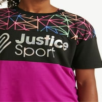Adalet Kızlar J-Spor Kısa Kollu Baskı Blok Büyük Boy T-Shirt, Boyutları XS-XLP