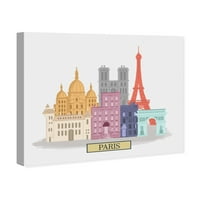 Şehirler ve Skylines 'Paris Renkli Paris' Avrupa Şehirleri 30 36 Boyama Tuval sanat Baskı