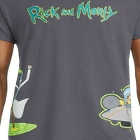 Rick ve Morty erkek ve Büyük erkek İşlemeli grafikli tişört, Boyutları S-3XL