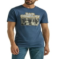 Wrangler® Erkek Bad Company Grafik Bantlı Tişört, S-3XL Bedenler