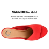 Journee Koleksiyonu Bayan Allea Tru Konfor Köpük Geniş Genişlik D'orsay Blok topuklu sandalet