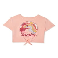Adalet Kızlar Retro Sörf Renk Değiştiren Tişört, Beden 5- Artı